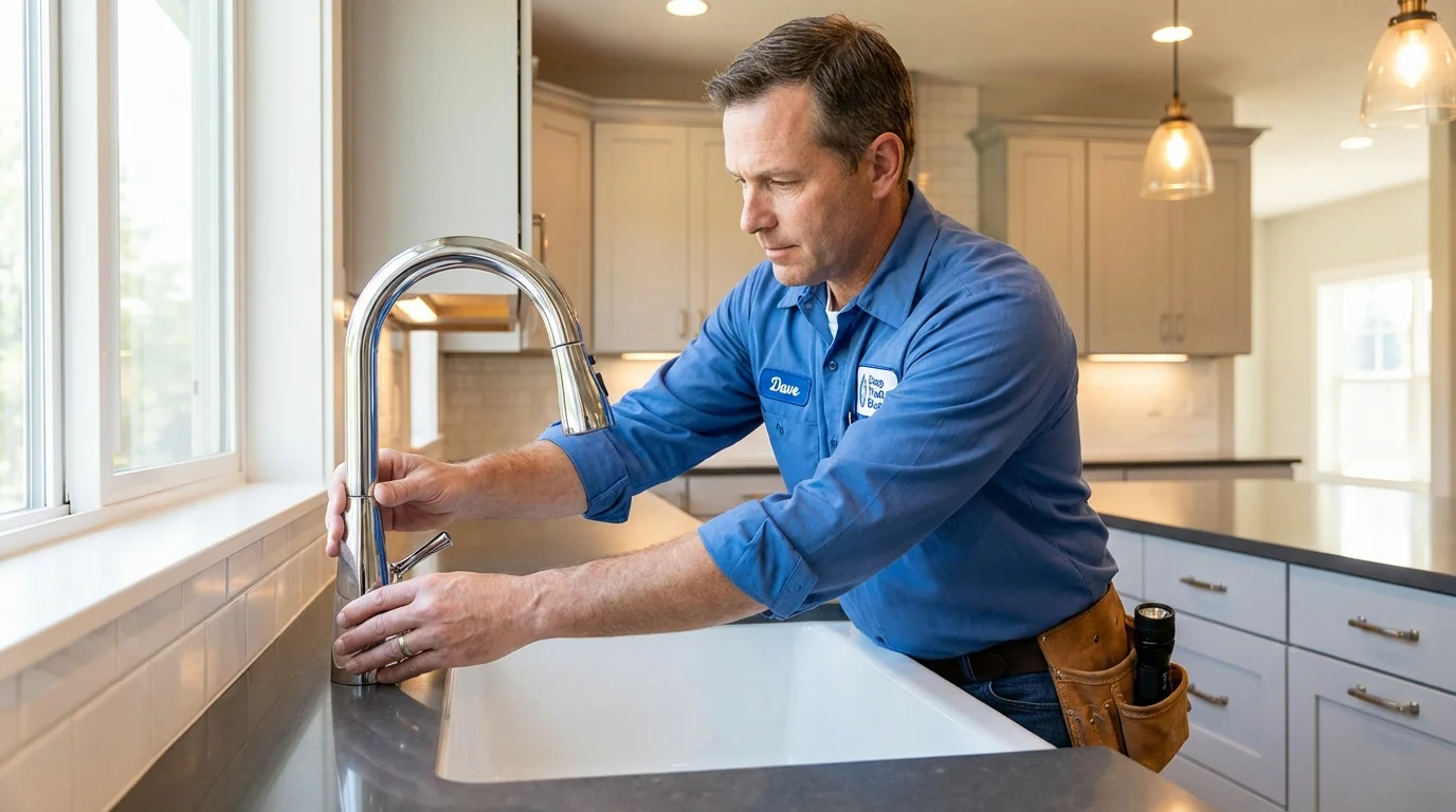 Kitchen faucet installation by Johns Plumbing LLC in Freeman