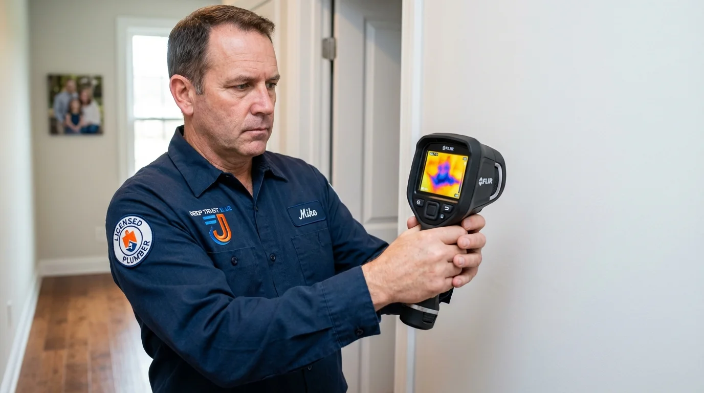 Thermal imaging leak detection by Johns Plumbing LLC in Freeman